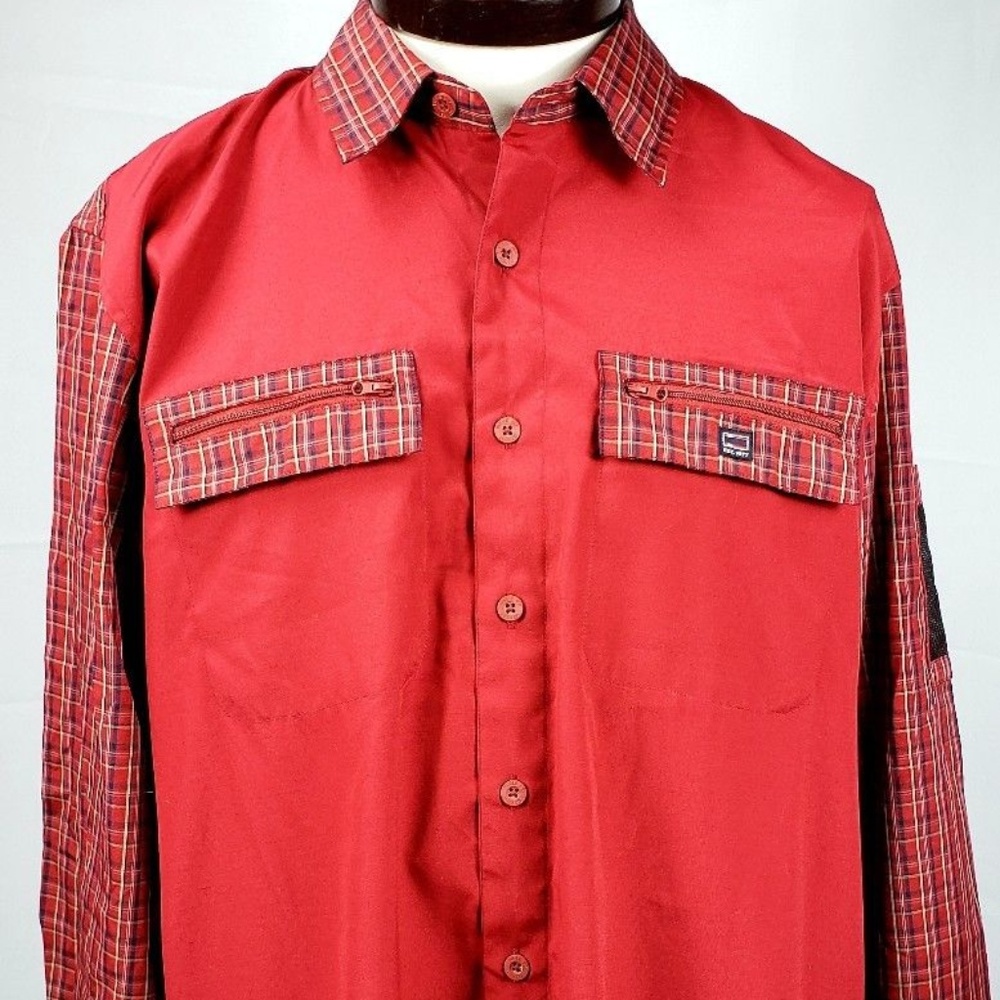 Bugle Boy Vintage Red Plaid 90s shirt